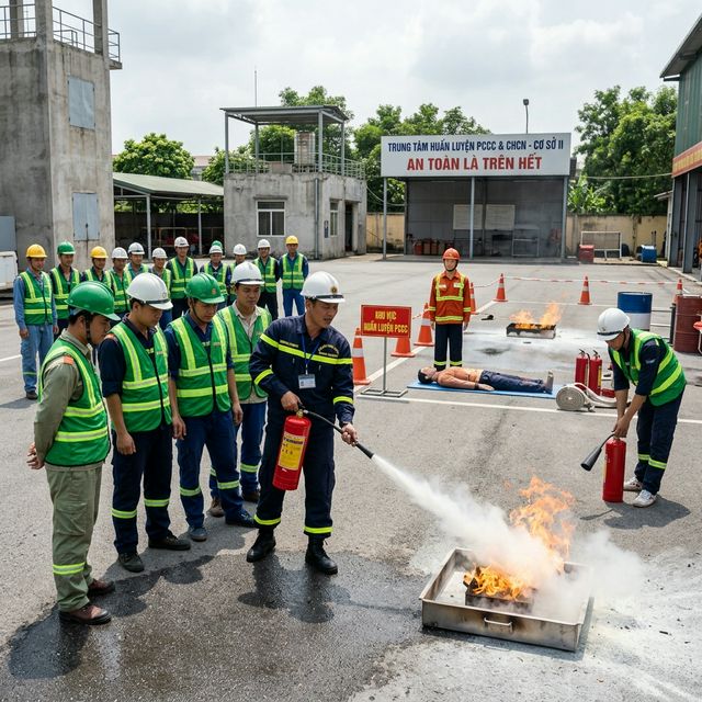 Huấn luyện an toàn tại cây xăng